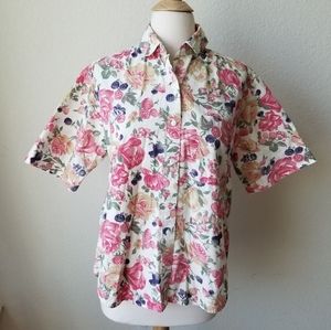 Vintage Floral 100% Cotton Cottagecore Shirt